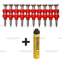Charger l'image dans la visionneuse de la galerie, Collated concrete nails 25mm CE-certified for Dewalt C5 + gas