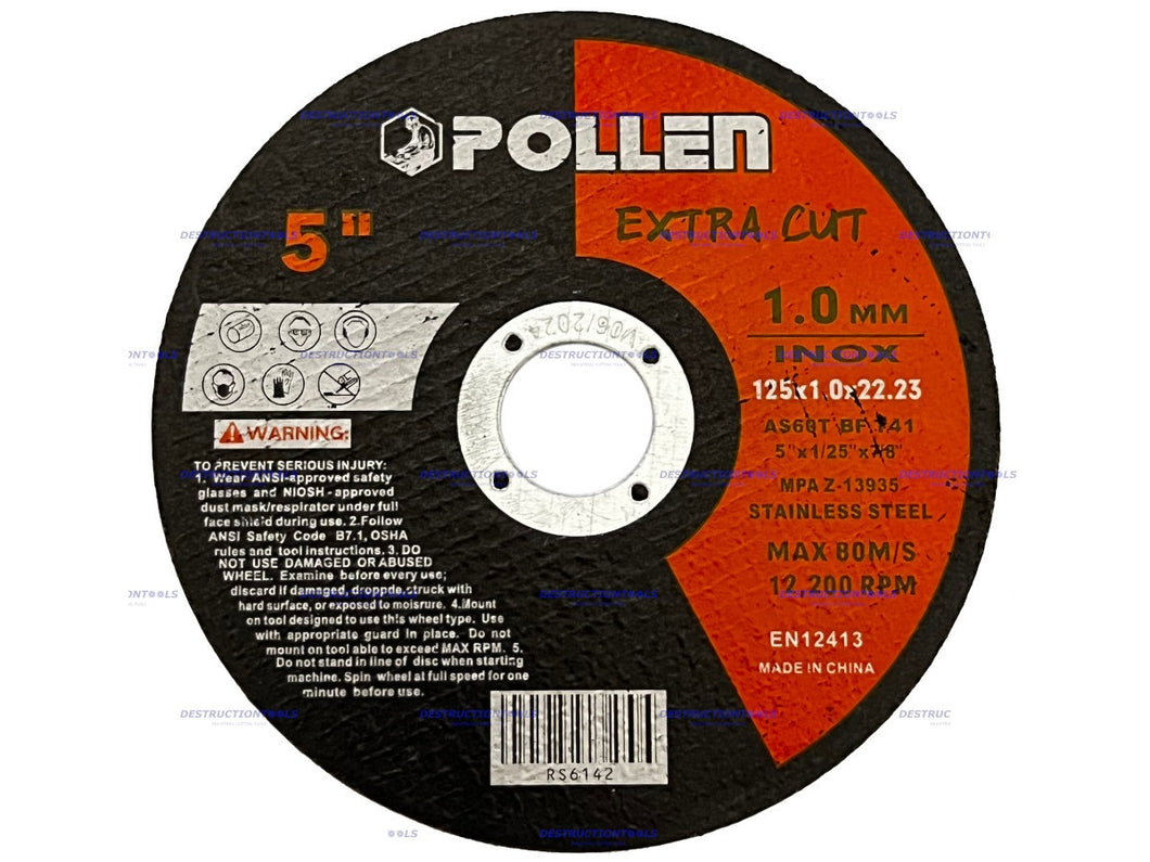 Disque à tronçonner 125mm x 22.23mm - 1.0mm d'épaisseur | Extra cut